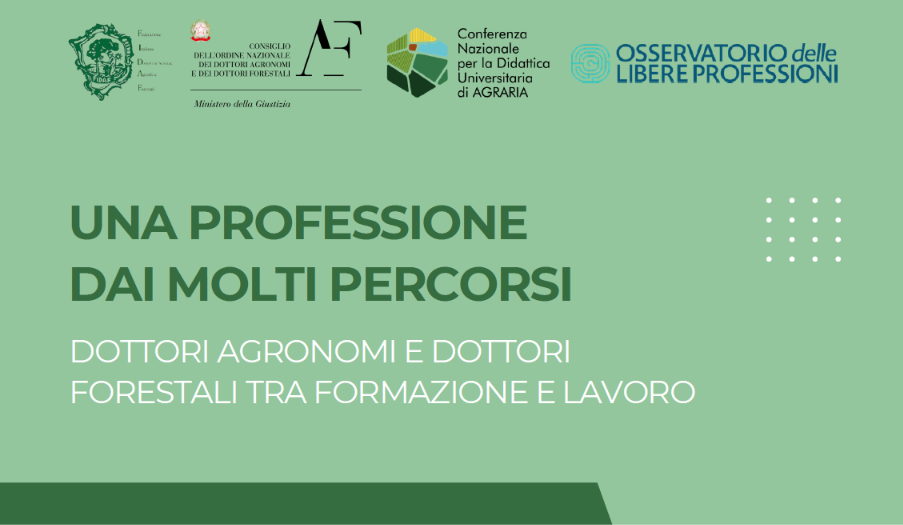 UNA PROFESSIONEDAI MOLTI PERCORSIA cura dell’Osservatorio delle libere professioniDOTTORI AGRONOMI E DOTTORIFORESTALI TRA FORMAZIONE E LAVORO